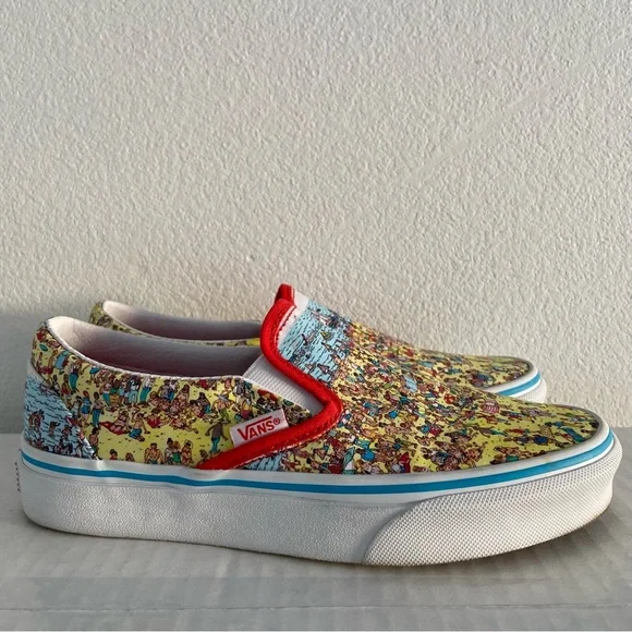 VANS X WALDO Like New Limited Edition Printed Slip On Shoe Size 5.5 - Picture 2 of 8